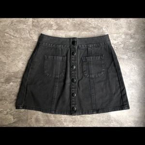 Black BRANDY MELVILLE Button-Up Denim Skirt - 24